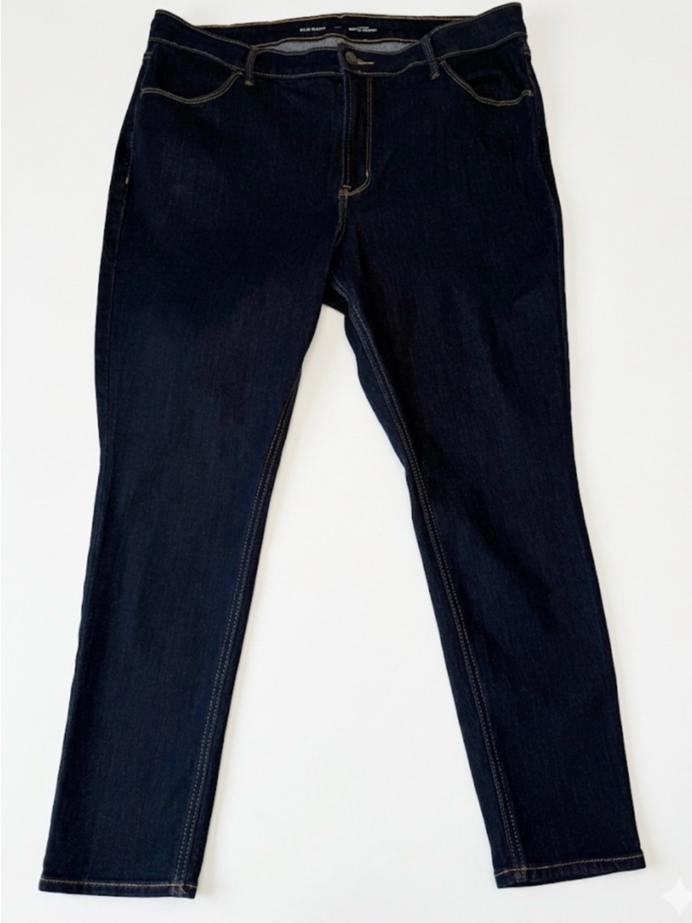 Old Navy High Rise Dark Blue Skinny Jeans Size 16 Short